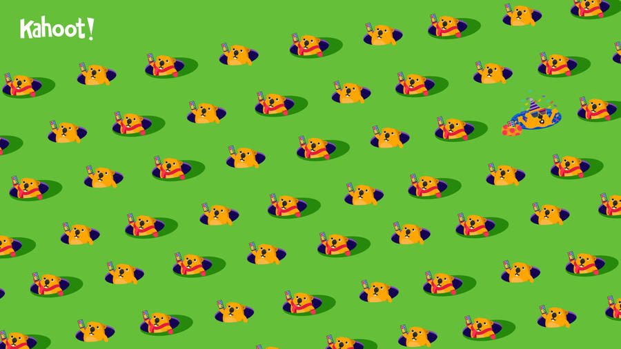 Young Student Engaging In Online Learning Through Kahoot Wallpaper