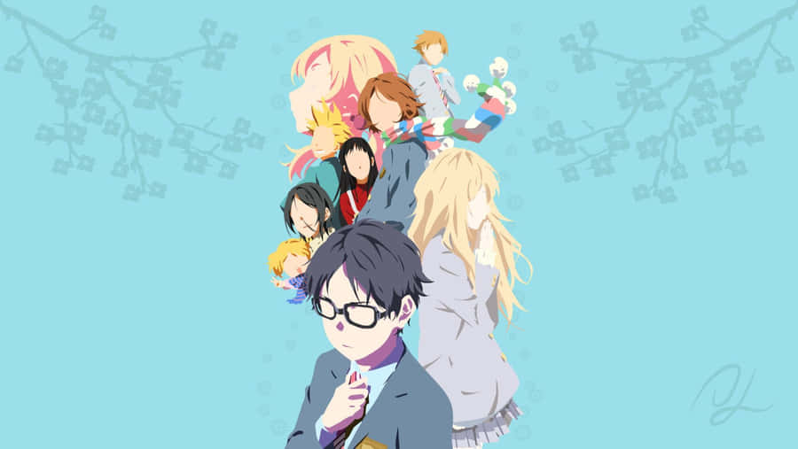 Your Lie In April Anime Characters Wallpaper