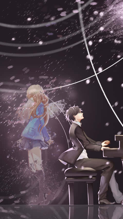 Your Lie In April Iphone Kōsei Piano Playing Pictures Wallpaper
