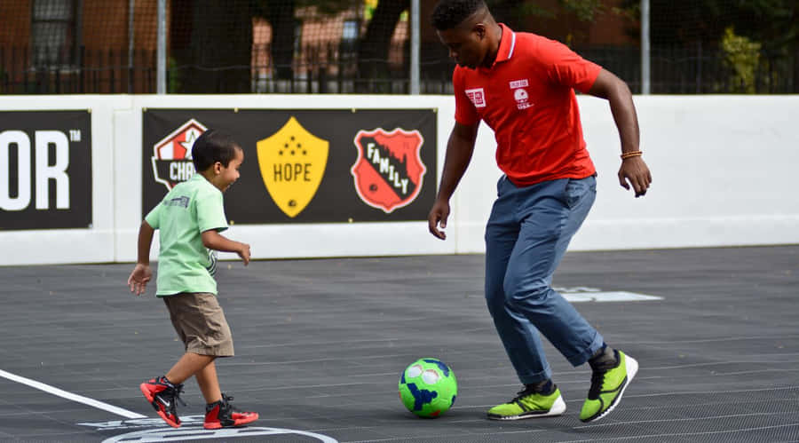 Youth Street Soccer Play Wallpaper