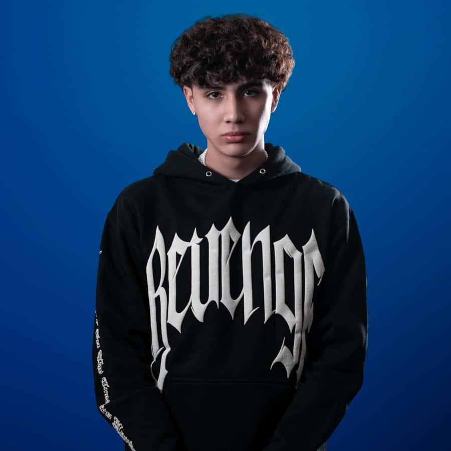 Youthin Black Hoodie Blue Background Wallpaper