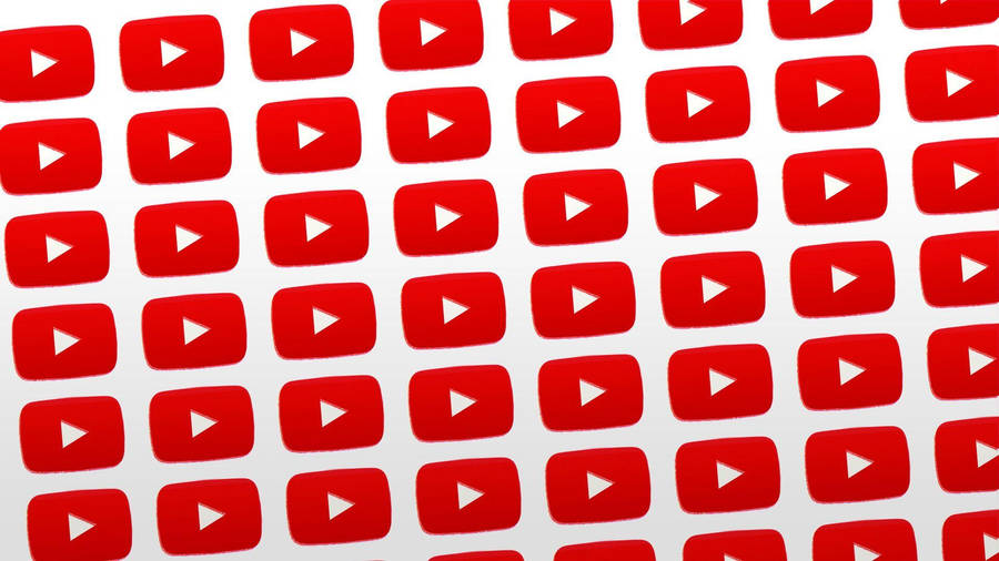 Youtube Play Button Logo Pattern Wallpaper