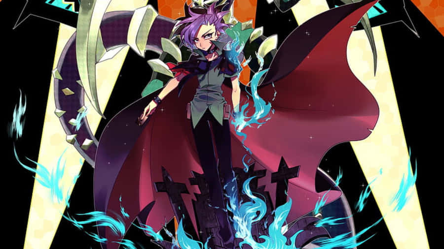 Yu-gi-oh's Yuto Unleashes His Fierce Monster In Action Wallpaper