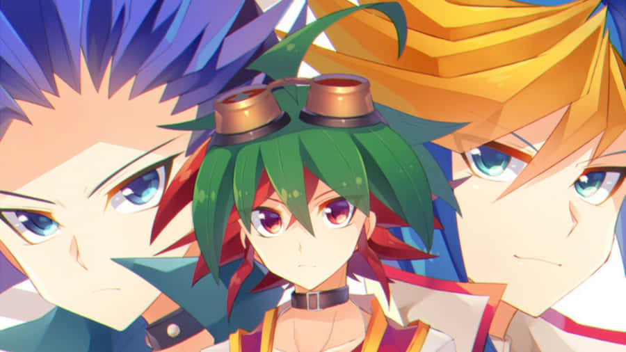 Yu-gi-oh! Yugo's Intense Duel In Action Wallpaper