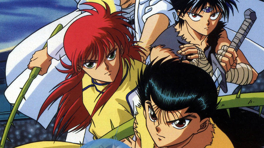 Yu Yu Hakusho Anime Poster Featuring The Main Characters Wallpaper