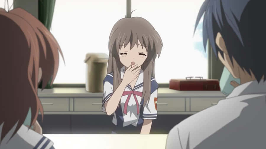 Yukine Miyazawa Classroom Interaction Wallpaper