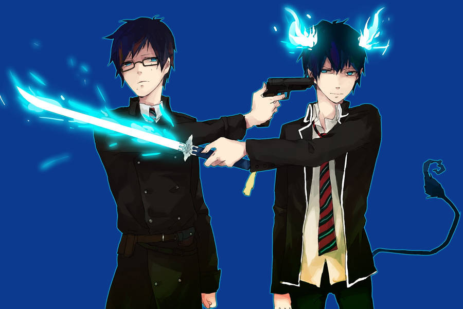 Yukio And Rin From Blue Exorcist. Wallpaper