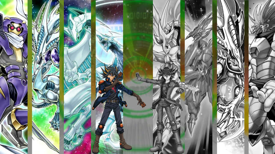 Yusei Fudo Riding His D-wheel In A High-speed Duel Wallpaper