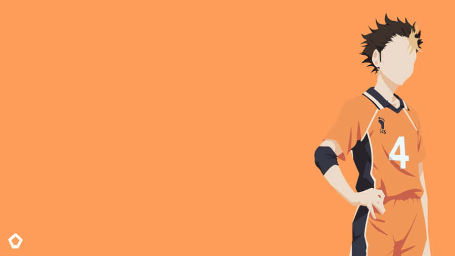 Yuu Nishinoya Minimal Anime Wallpaper