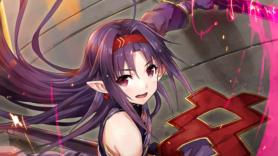 Yuuki Konno - The Unstoppable Swordswoman In The Virtual World Wallpaper