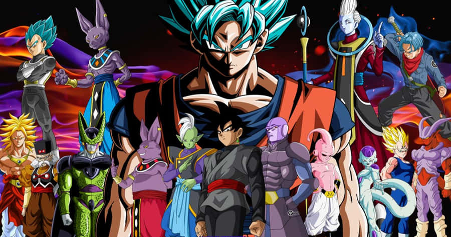 Z Fighters From Dragon Ball Unite To Protect The Universe Wallpaper