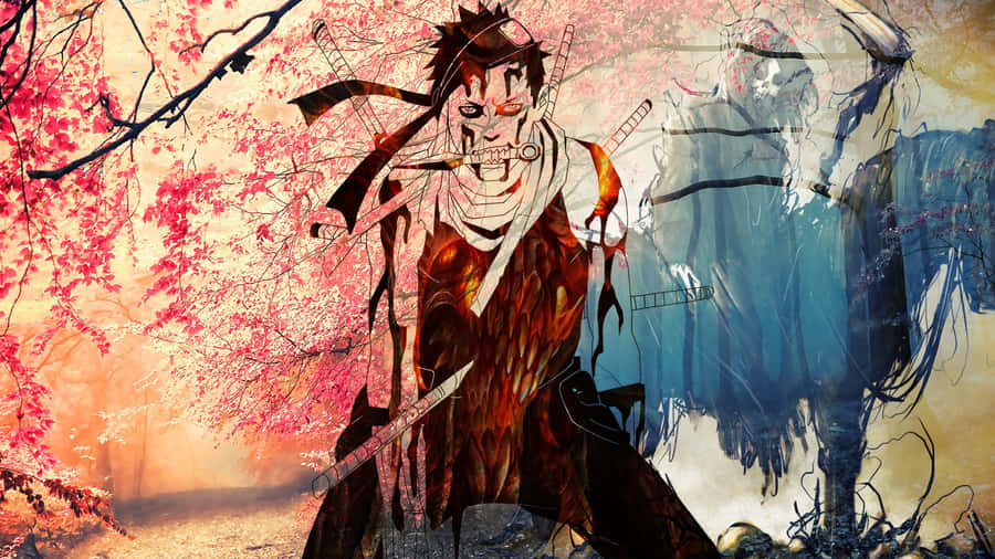 Zabuza Momochi Wielding His Sword In The Mist Wallpaper