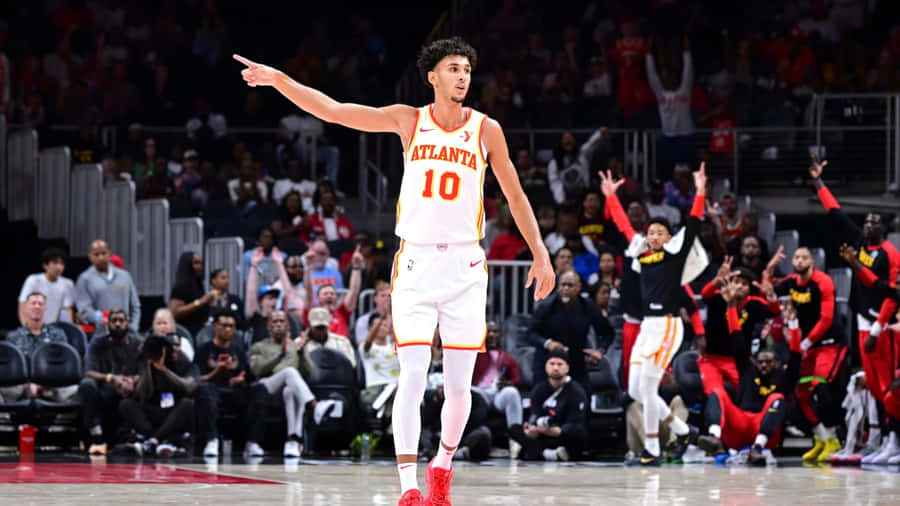 Zaccharie Risacher On Court Wallpaper