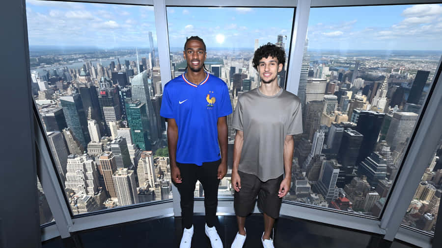 Zaccharie Risacher With Friend Wallpaper