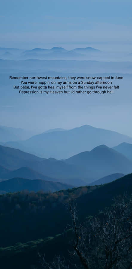 Zach Bryan Mountain Quotes Wallpaper