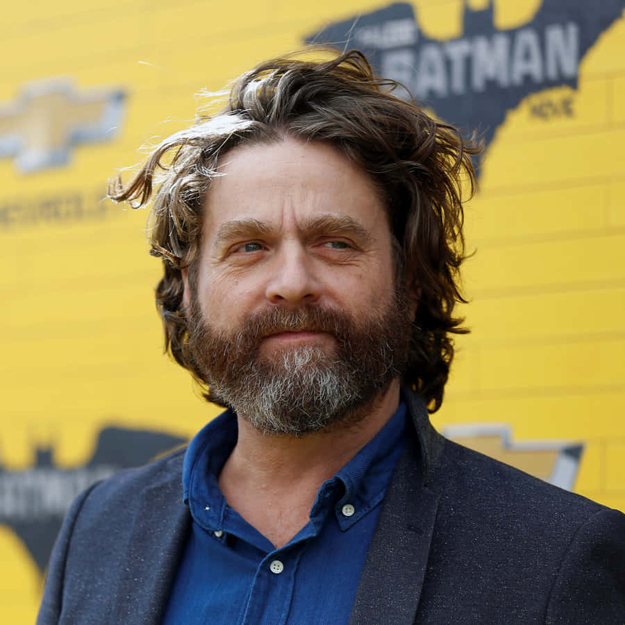 Zach Galifianakis In A Dramatic Look Wallpaper