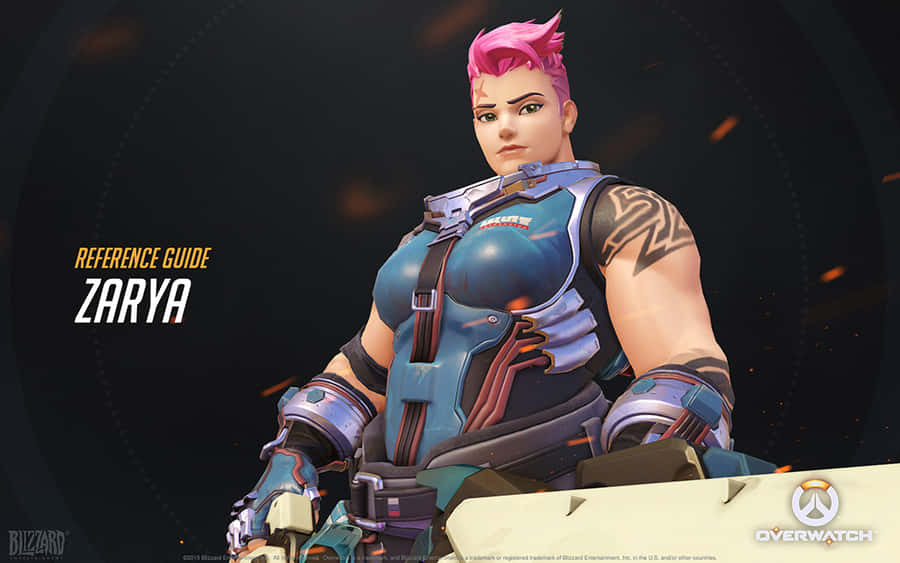Zarya, The Powerful And Fearless Tank From Overwatch, In Her Element Wallpaper