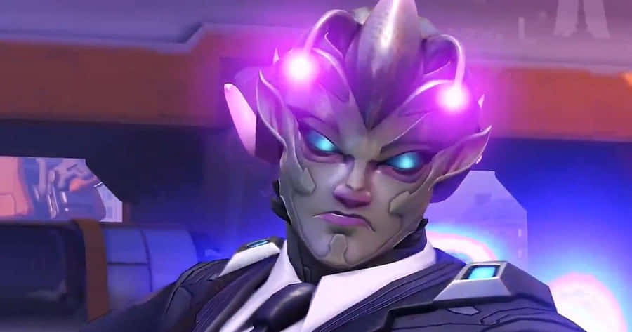 Zarya Unleashing Her Power In Overwatch Wallpaper