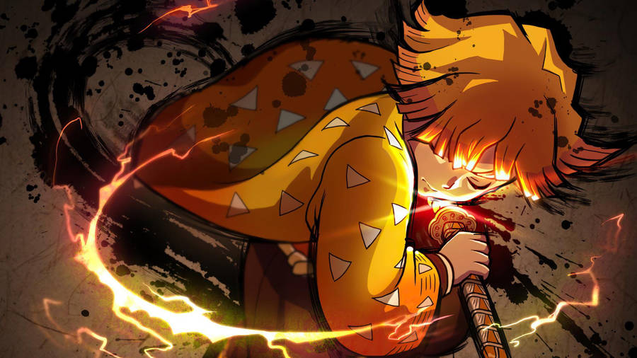 Zenitsu Agatsuma Ascends To Heaven Wallpaper