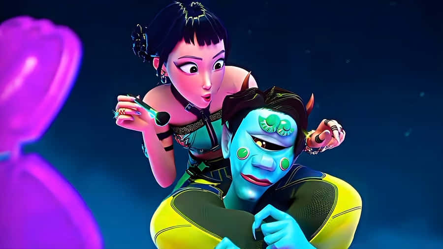 Zoey Kpop Demon Hunters Action Wallpaper