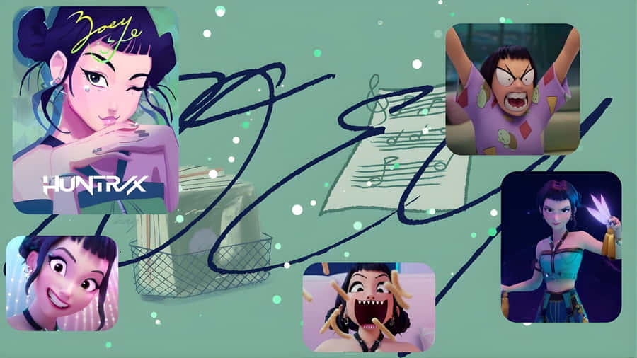 Zoey Kpop Demon Hunters Characters Wallpaper