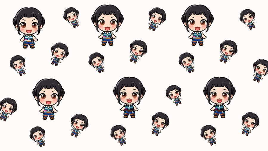 Zoey Kpop Demon Hunters Chibi Wallpaper