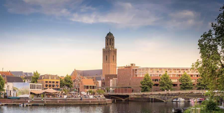 Zwolle Cityscapewith Historic Tower Wallpaper