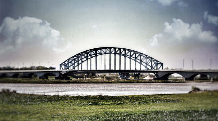 Zwolle I Jssel Bridge Landscape Wallpaper