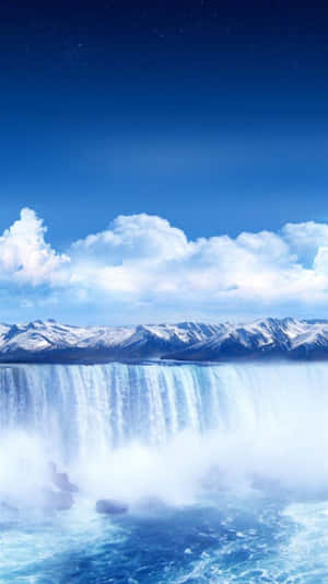 1. Enjoy Nature's Beauty On Your Iphone With This Iphone Waterfall Wallpaper Wallpaper