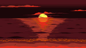 11920x1080 Red Sea Sunset Wallpaper