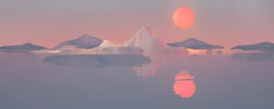 1200x480 Pink Moon White Mountains Wallpaper