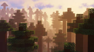 1280x720 Minecraft Pine Trees Wallpaper