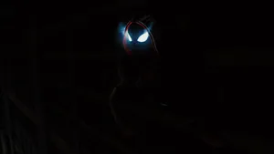 1366 X 768 Marvel Spiderman With Glowing Eyes Wallpaper