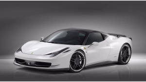 1366x768 Ferrari Hd 458 White Wallpaper