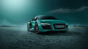 1920 X 1080 Car Teal Blue Audi R8 Wallpaper