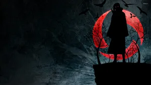 1920 X 1080 Naruto Itachi Uchiha Sillhouette Wallpaper