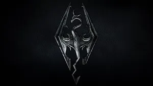 1920 X 1080 Skyrim Silver Black Logo Wallpaper