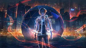 1920x1080 Anime Boy Polygon Wallpaper