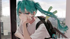1920x1080 Anime Hatsune Miku Sad Wallpaper