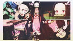 1920x1080 Anime Nezuko Kamado Collage Wallpaper