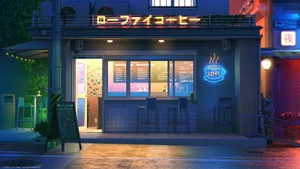 1920x1080 Hd Anime Japanese Café Wallpaper
