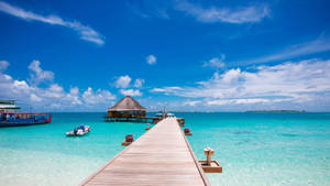 1920x1080 Hd Nature Maldives Dock Wallpaper