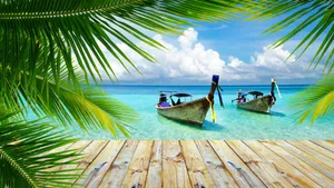 1920x1080 Hd Summer Palm Trees Wallpaper