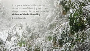 2 Corinthians 8:2b Bible Verse Laptop Wallpaper