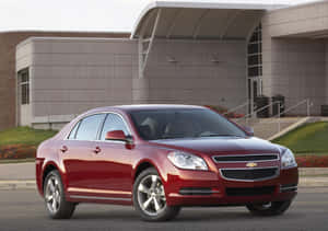 2010 Maroon Chevy Malibu Wallpaper