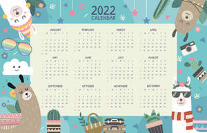 2022 Calendar Doodle Wallpaper