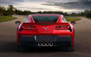 2022 Chevrolet Corvette Stingray Cruising On The Open Road Wallpaper