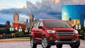 2022 Ford Escape Suv In Stunning Metallic Blue Wallpaper