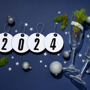 2024 New Year Celebration Setup Wallpaper