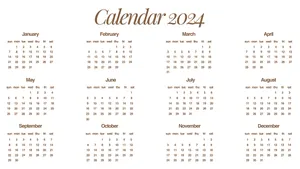 2024 Yearly Calendar Overview Wallpaper